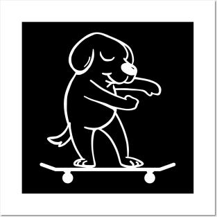 Skating Dog Posters and Art